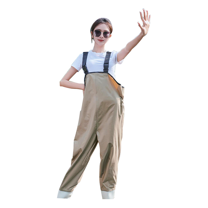Waders de peito de PVC/Nylon para mulheres