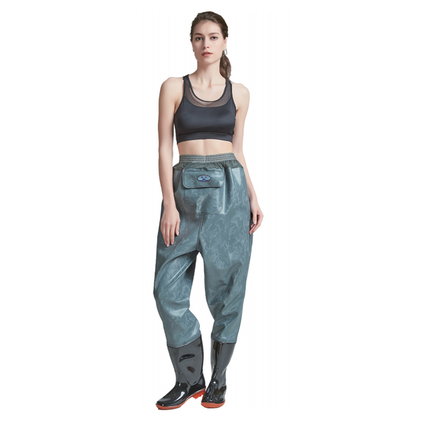 Tecido de tricô com revestimento de PVC na altura da cintura Waders no peito Tecido de tricô com revestimento de PVC na altura da cintura Waders no peito